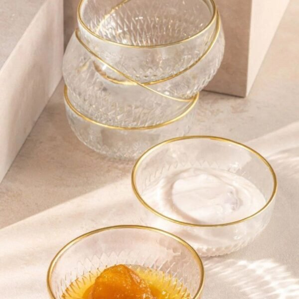 طقم خشاف  منقرش اطار جولد 6قطع