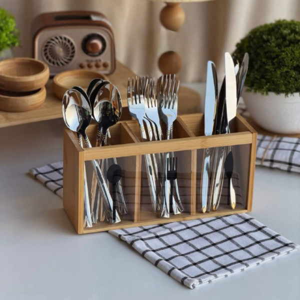 صفاية معالق خشب بامبو*اكريليك