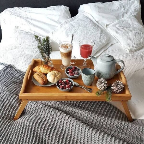 صنيه فطار خشب بيد ايكيا